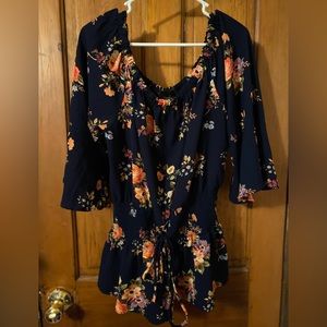 Floral shirt. Brand wishful. Half sleeve.